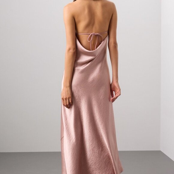 Vince Pink Halter Cowl Neck Dress - Picture 10 of 10